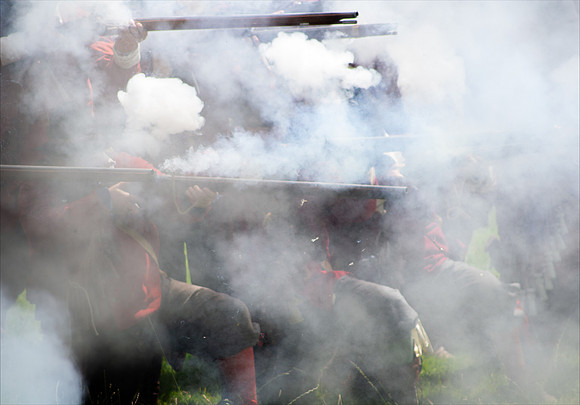 "SURROUNDED BY THE FIRING"