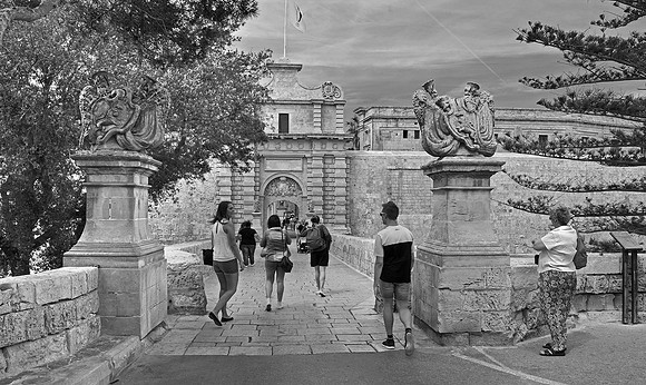 "THE ENTRANCE TO MDINA"